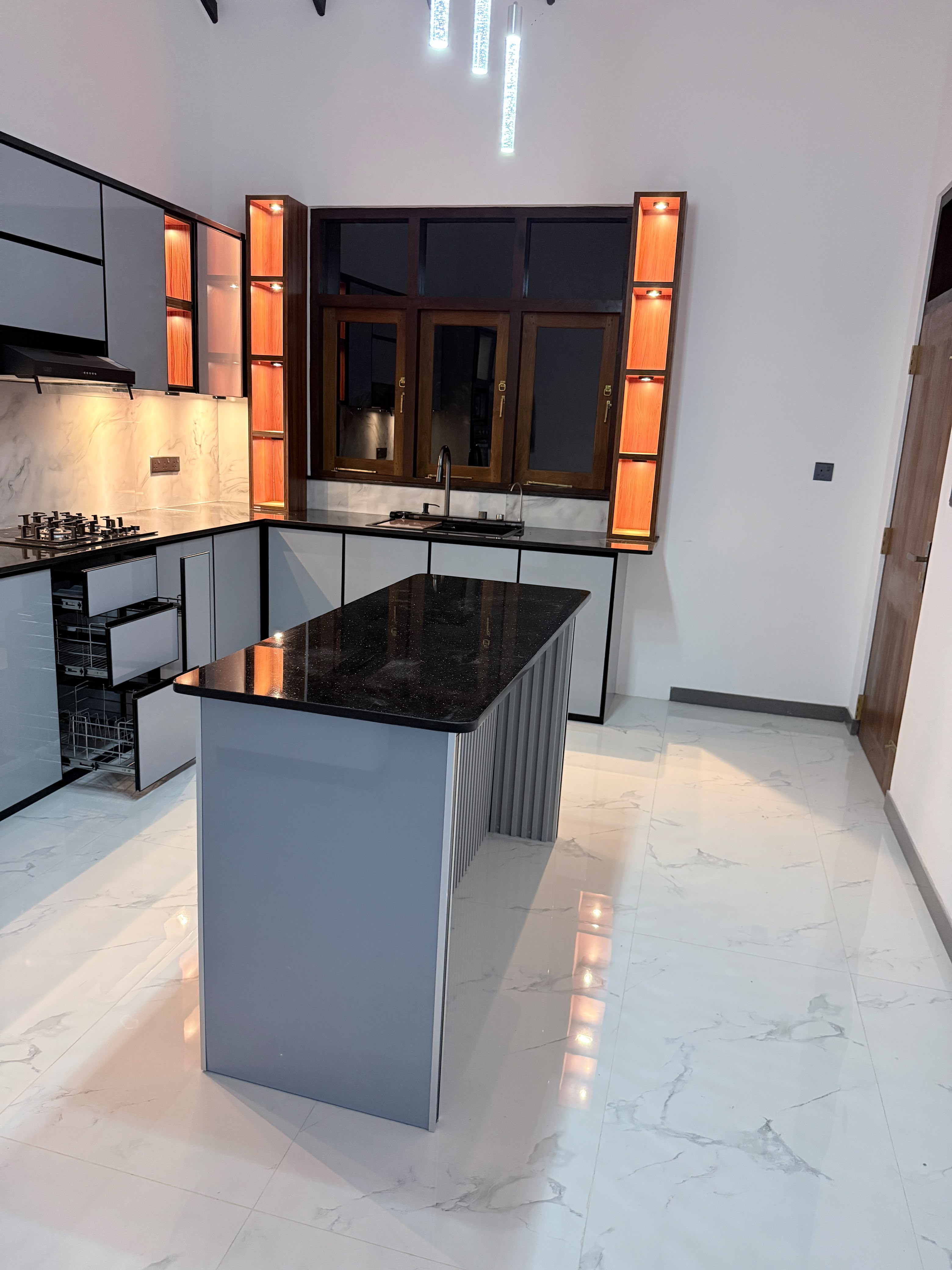 Completed kitchen interior detail